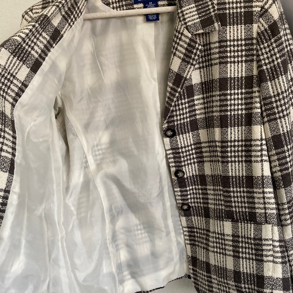 Evan-Picone Wool Blend Plaid Blazer 12 - Picture 5 of 9